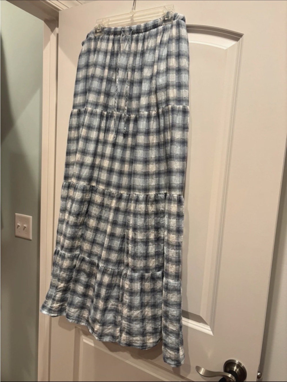 Flowy Checked Skirt